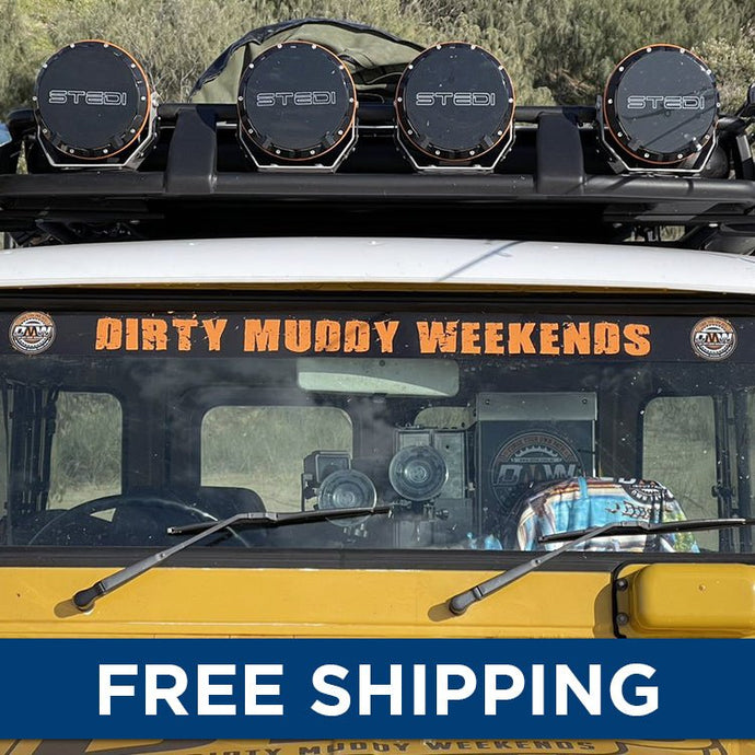 Dirty Muddy Weekends Windscreen Sticker - Black - DMW