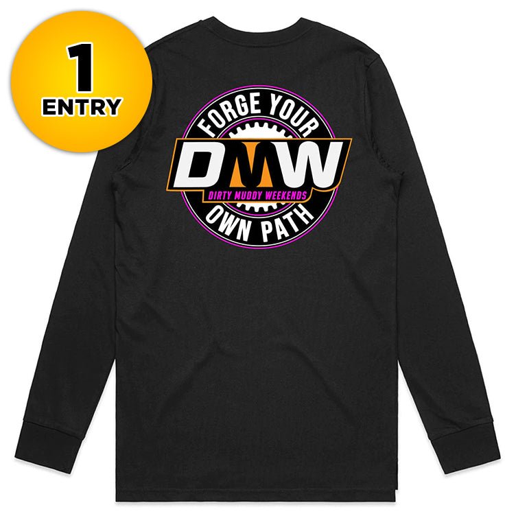 Load image into Gallery viewer, PINK/ORANGE FORGE YOUR OWN PATH UNISEX ADULT LONG SLEEVE SHIRT - DMW
