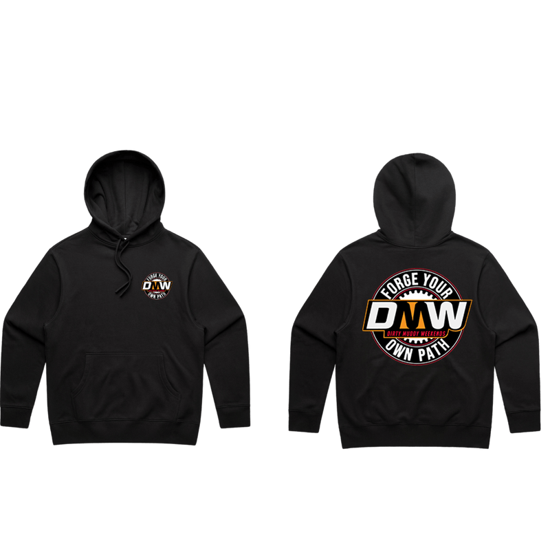Load image into Gallery viewer, RED/ORANGE FORGE YOUR OWN PATH UNISEX ADULT HOODIE - DMW
