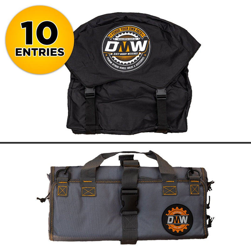 Load image into Gallery viewer, Spare Tyre Bag + Tool Roll + 10 x Bonus Entry Bundle - DMW
