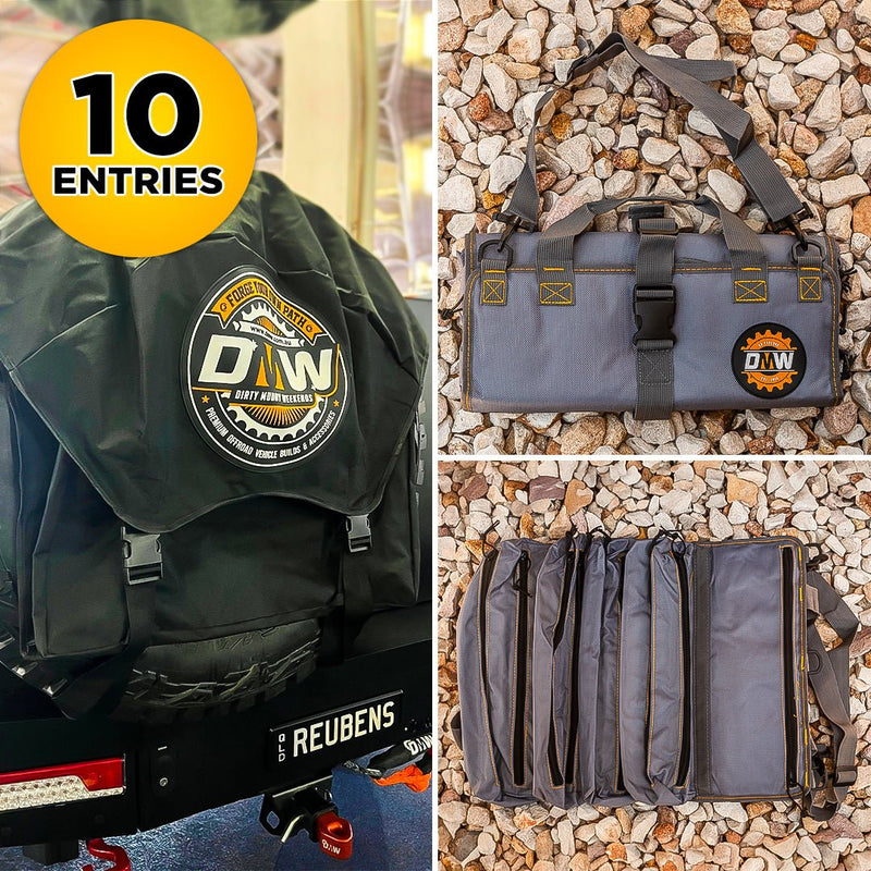 Load image into Gallery viewer, Spare Tyre Bag + Tool Roll - 10 x Bonus Entry Bundle - DMW
