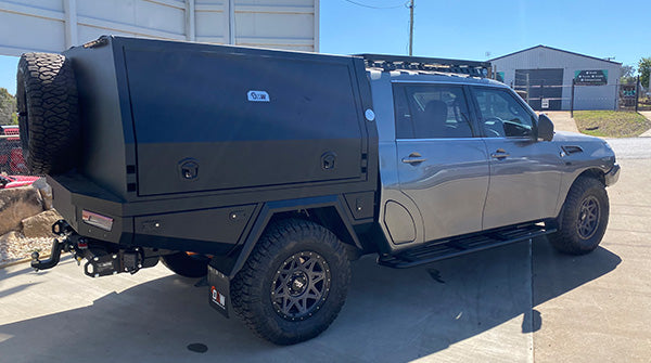 We offer turnkey project builds for the Y62 owners looking to have a dual cab conversion done by DMW. This includes GVM upgrades, a tray / canopy package, wheel and tyre upgrades and electrical packages. Save time sourcing parts, moving the vehicle from one supplier to the next and project managing the build. Let DMW build you the ultimate Y62 tourer!