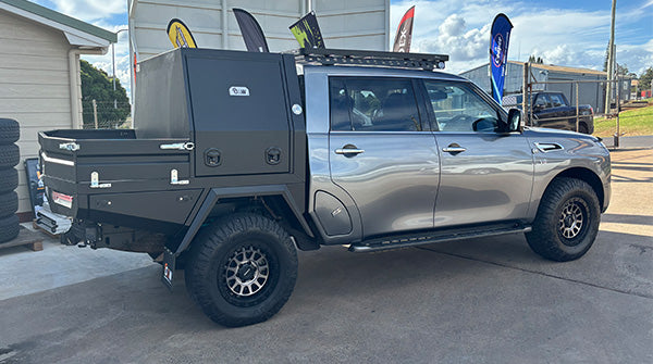 The DMW Nissan Y62 Patrol conversion has been tested in all environments. From hard wheeling in 4x4 parks, to towing in the top end of Australia. We have put enormous amounts of research and development into building one heck of a Patrol dual cab!