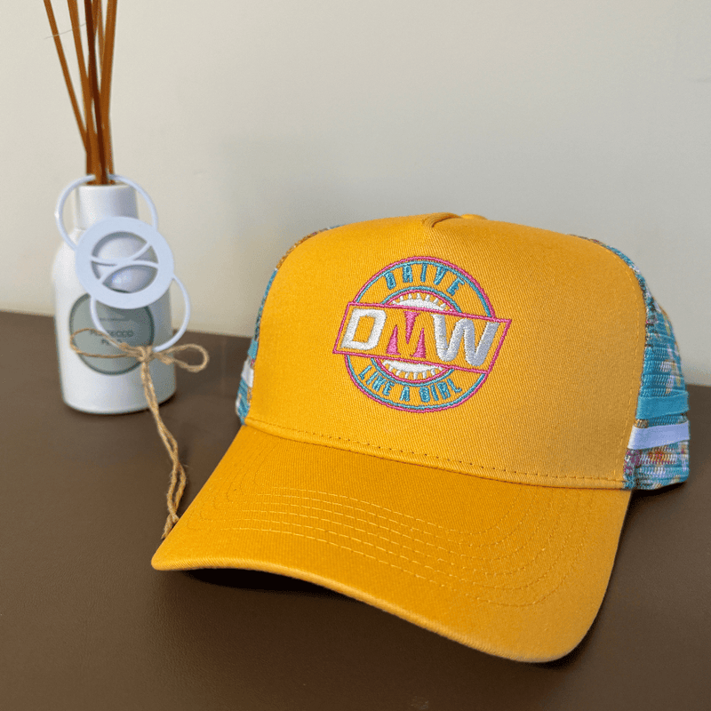 Load image into Gallery viewer, DMW Drive Like A Girl Cap - Yellow - DMW

