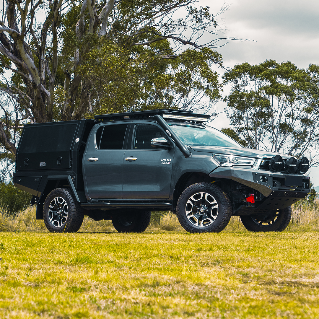 We have two federally approved GVM upgrade options for Toyota Hilux owners: a 3740kg and a 4250kg upgrade.