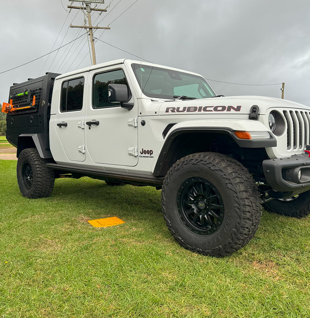 1015kg GVM Increase for the Jeep Gladiator. To have federal approvals as a second stage manufacturer, we complete exhaustive FEA testing and analysis plus brake testing to ensure your vehicle is safe at the increased GVM.