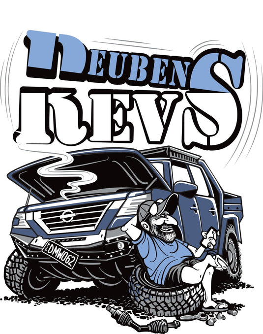 "Reuben Revs'" Sticker - DMW